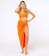 Consuela Crop Top Side Split Set