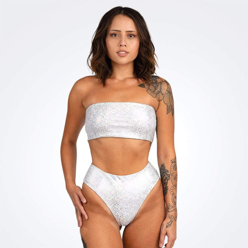 Madagascar White Snakeskin Bikini