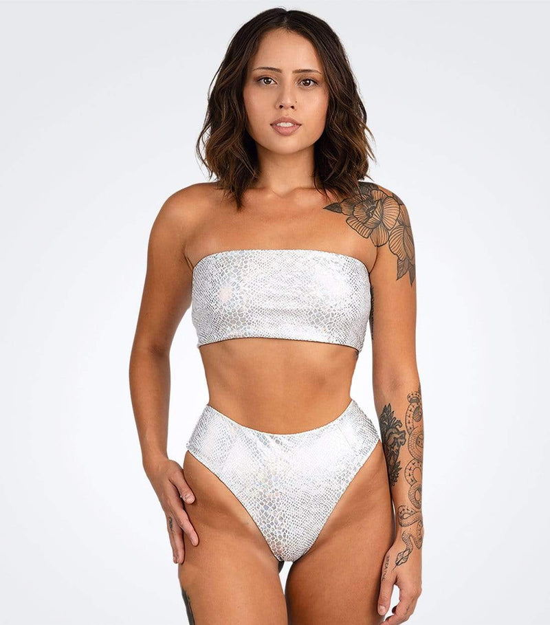 Madagascar White Snakeskin Bikini