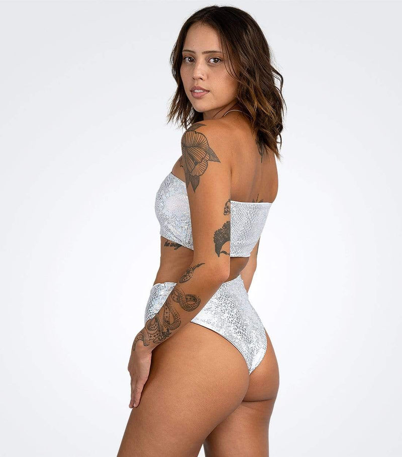 Madagascar White Snakeskin Bikini