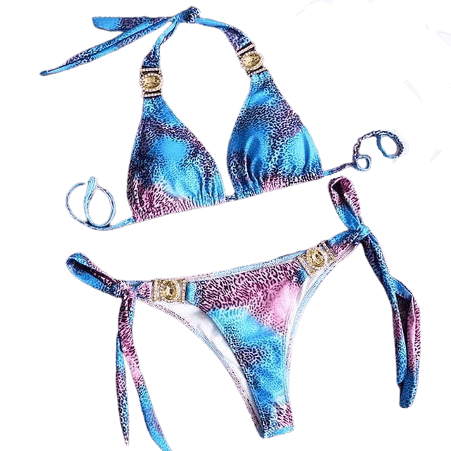 Flamingo Rhinestone Bikini