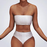 Madagascar White Snakeskin Bikini - Swimberry