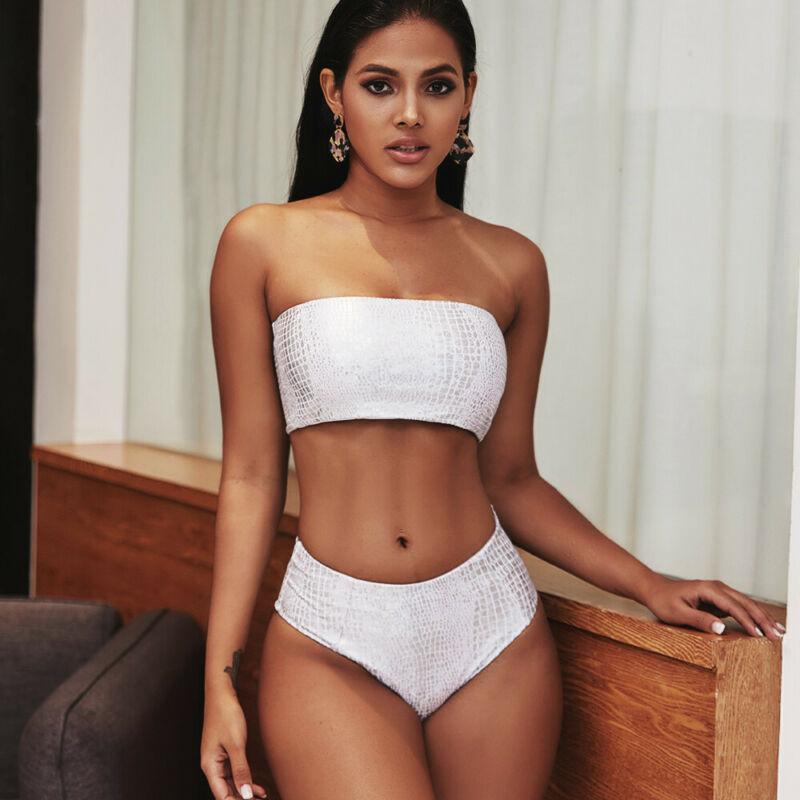 Madagascar White Snakeskin Bikini - Swimberry