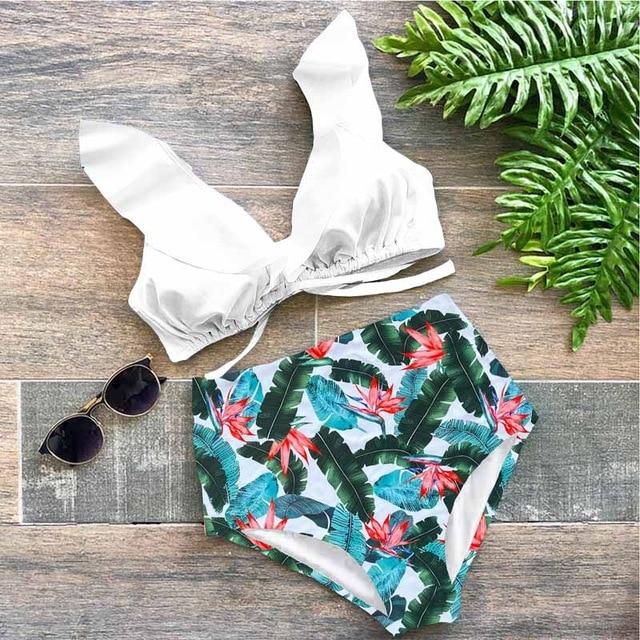 Kelly Tropical Ruffle Bikini - Swimberry