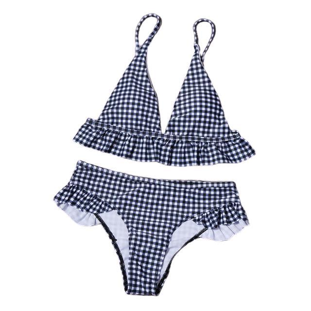 Krisna Plaid Print Bikini - Swimberry