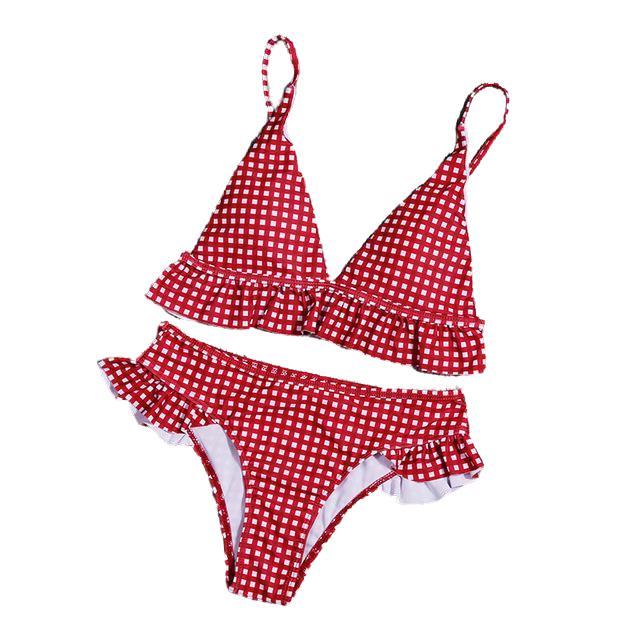 Krisna Plaid Print Bikini - Swimberry