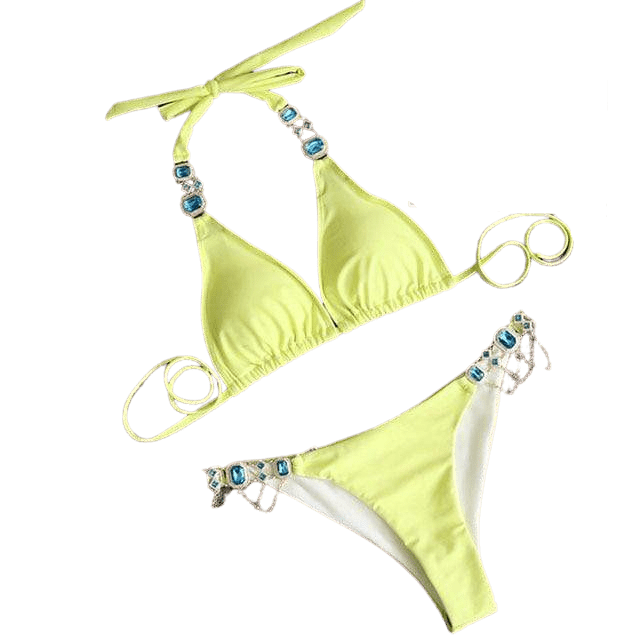 Flamingo Rhinestone Bikini